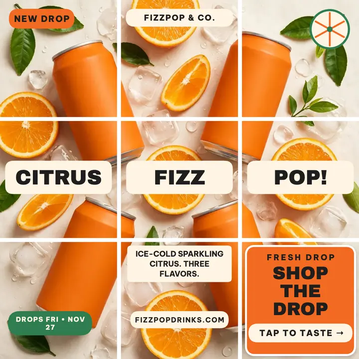 Fizzpop citrus spritz puzzle launch: citrus spritz launch post template