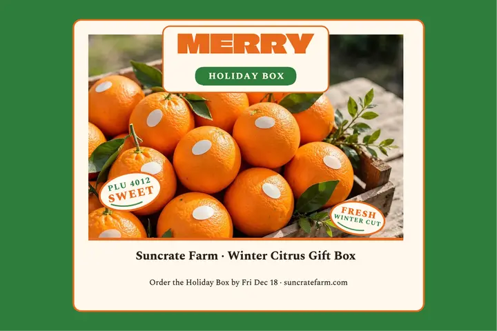 Suncrate Farm citrus box postcard template