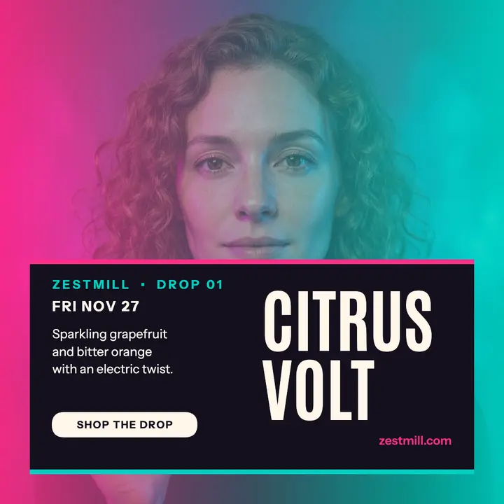 Zestmill Citrus Volt perfume launch template