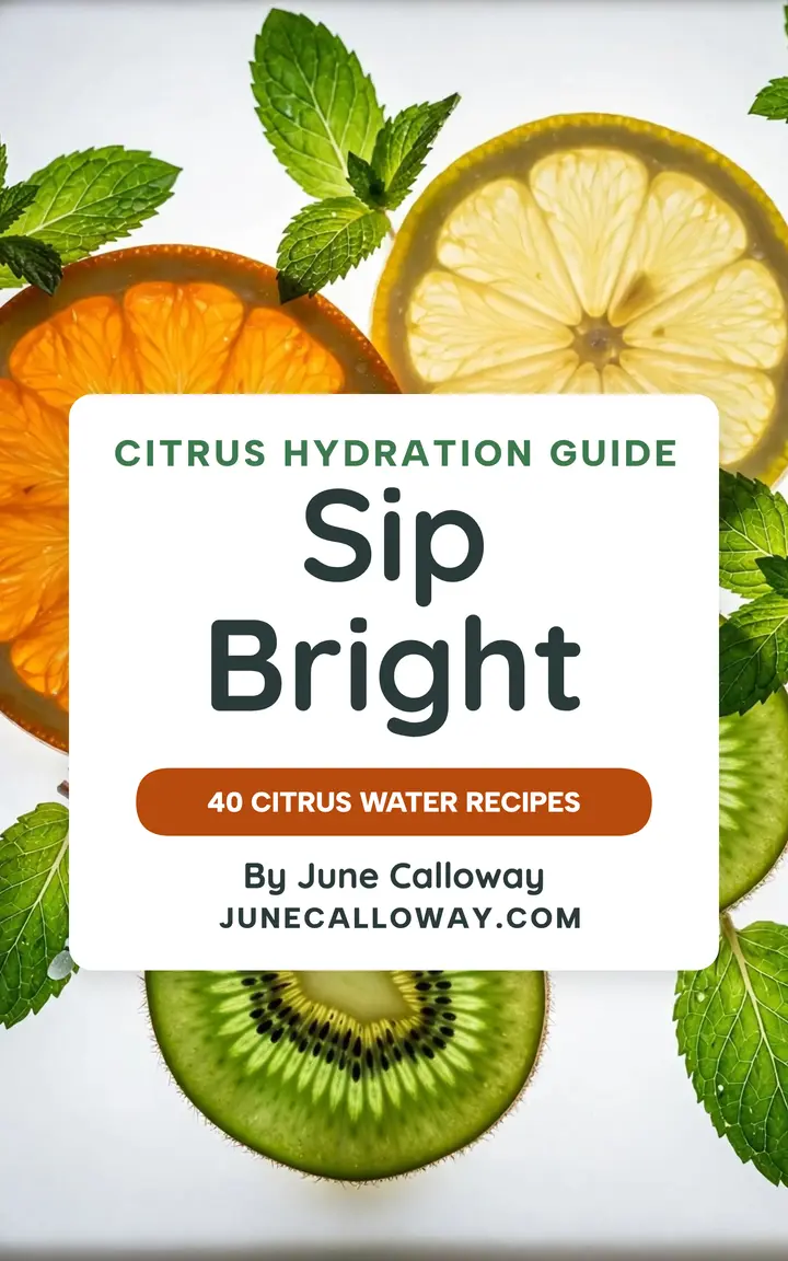 Sip Bright citrus water ebook cover template