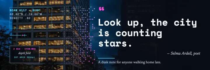 Look up city stars quote header template