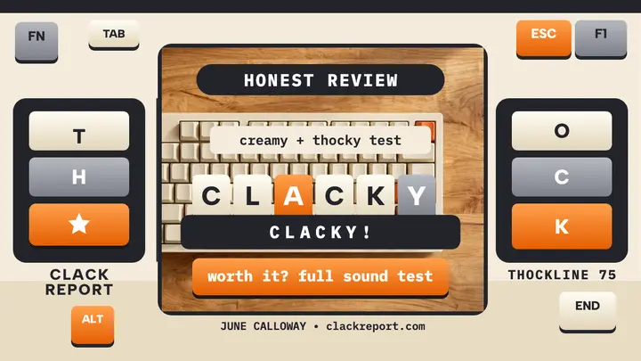 Clacky keyboard review thumbnail template