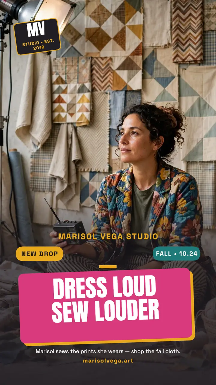 Marisol Vega pattern clash studio story template