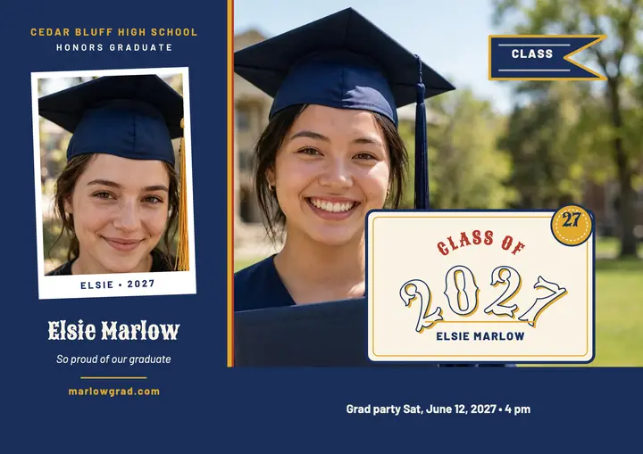 Elsie Marlow class of 2027 certificate template