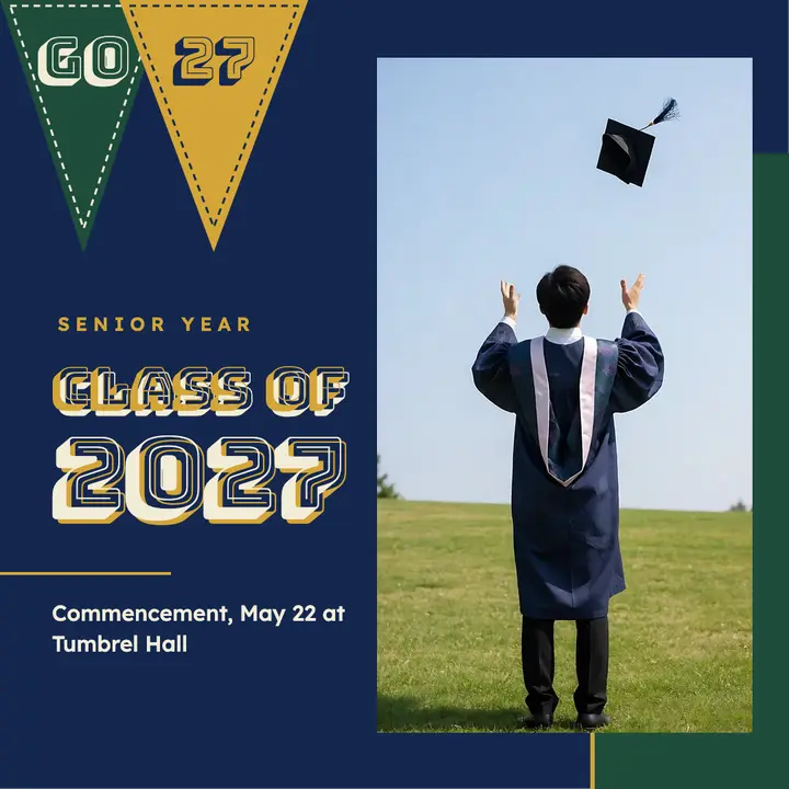 Class of 2027 graduation announcement post template