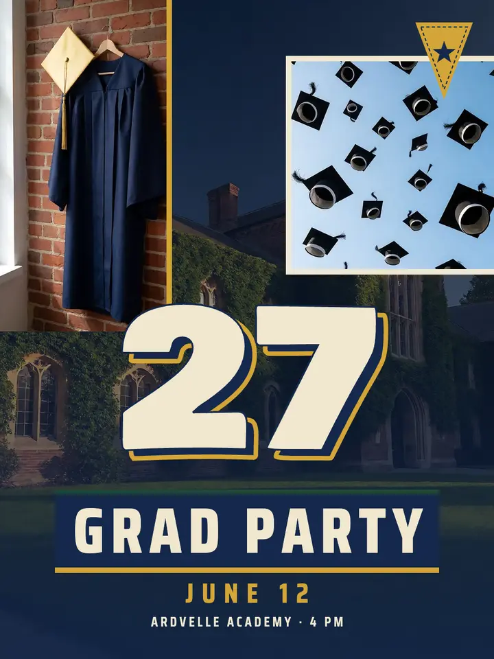 Ardvelle Academy class of 27 grad party template