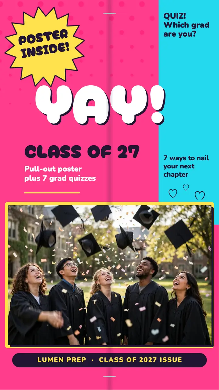 Class of 27 pull-out pinup story: graduation story template