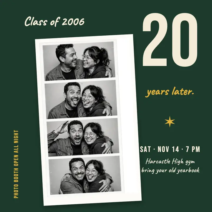 Harcastle High class of 2006 reunion template