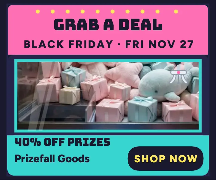 Prizefall Goods Black Friday claw ad template