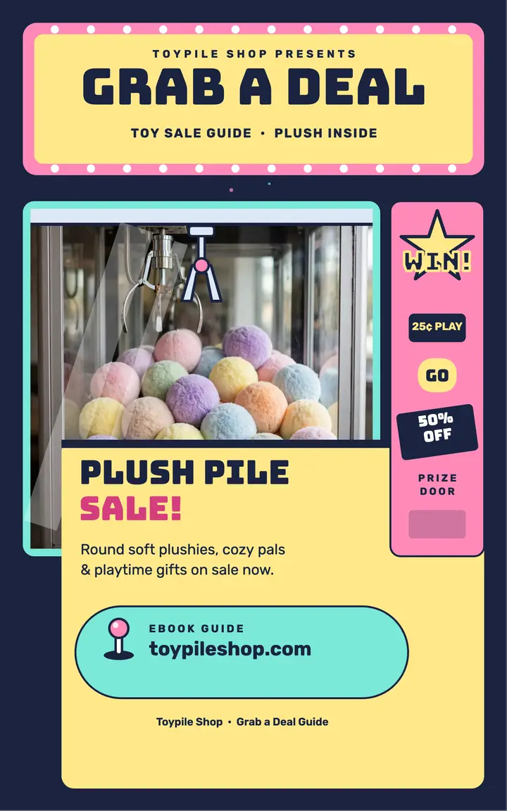 Grab a Deal toy sale guide, Toypile Shop template