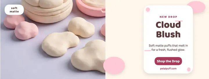 Petalpuff Cloud Blush clay cover template
