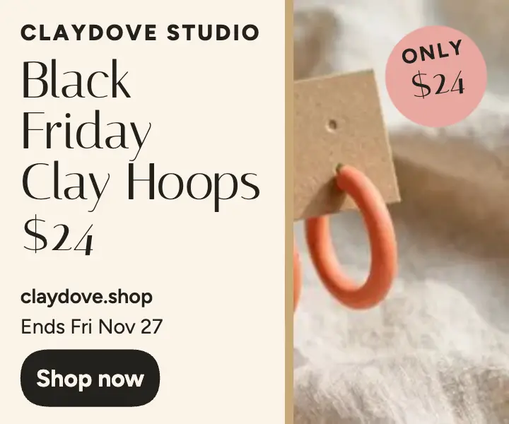 Claydove clay hoops sale rectangle ad template