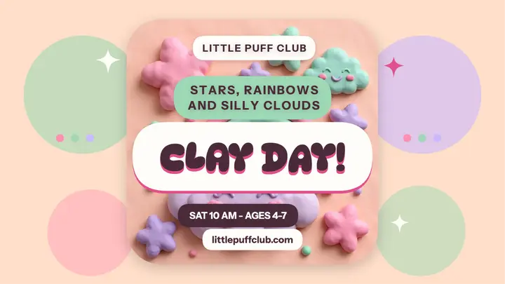 Little Puff Club clay day thumbnail template