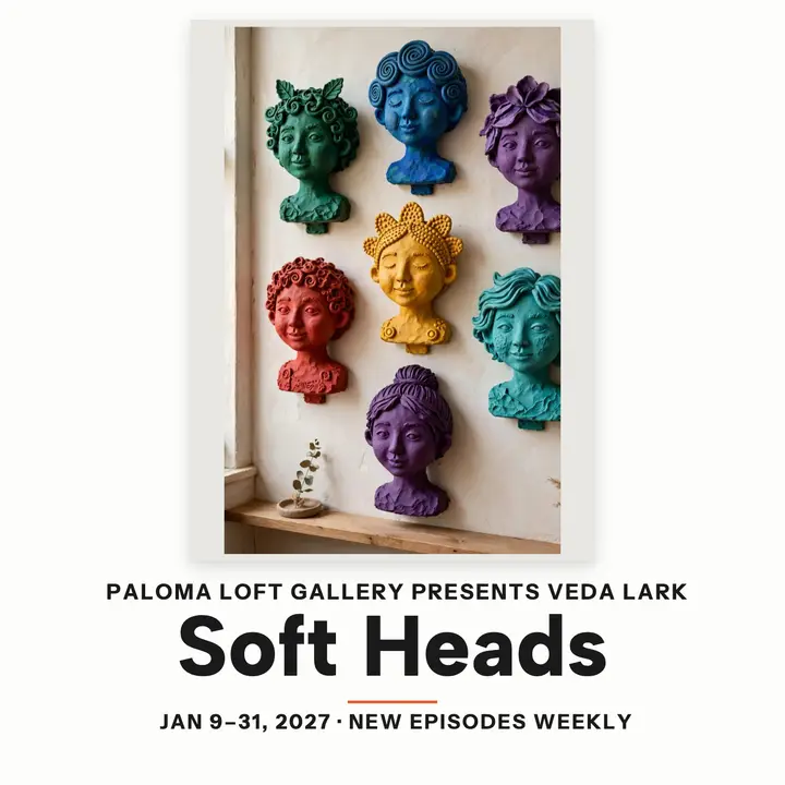 Soft Heads clay portraits show cover template