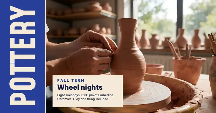 Emberline pottery wheel nights: pottery class facebook post template