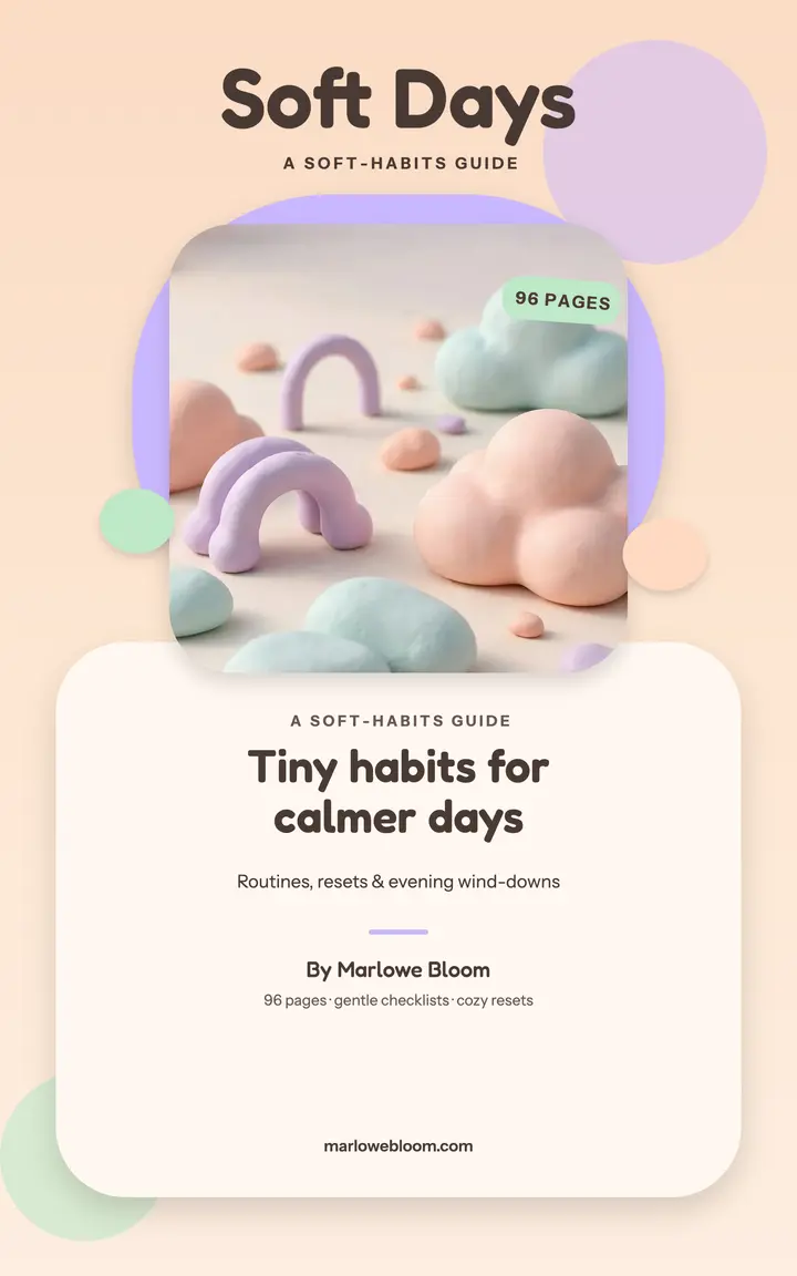 Soft Days habits ebook cover template