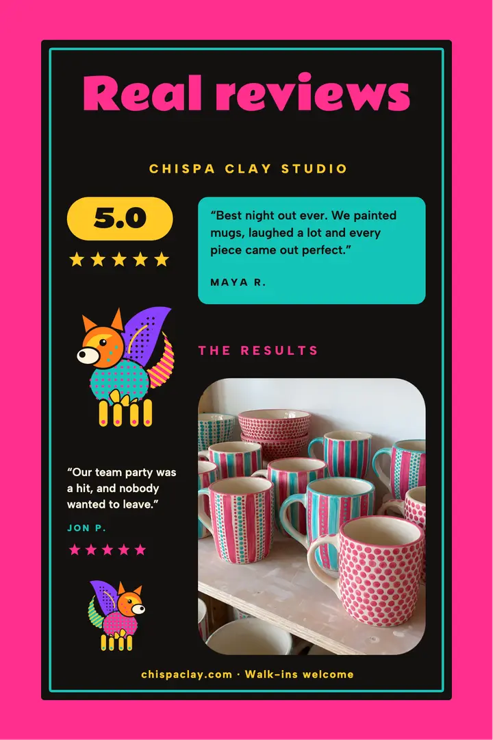 Chispa Clay Studio reviews poster template