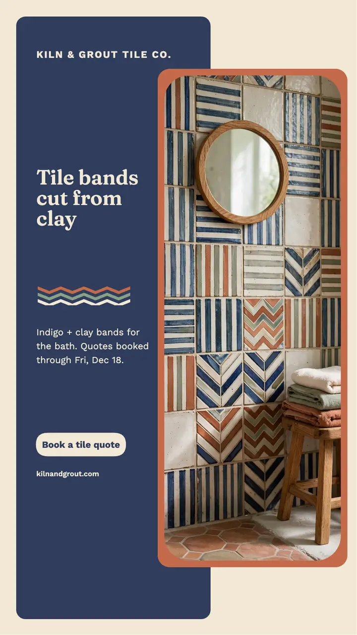 Kiln and Grout handmade tile bath story: tile bath story template