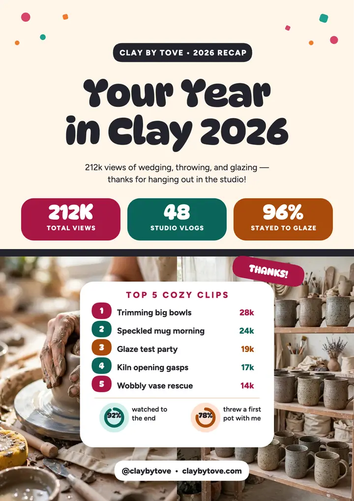 Clay by Tove year in clay recap template