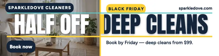 Sparkledove Black Friday deep clean billboard template