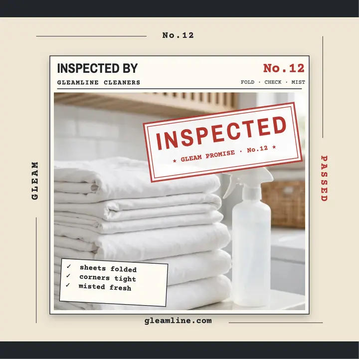 Gleamline Cleaners inspection slip template