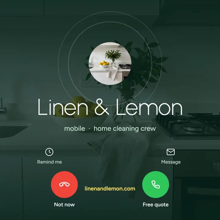 Linen & Lemon incoming call template
