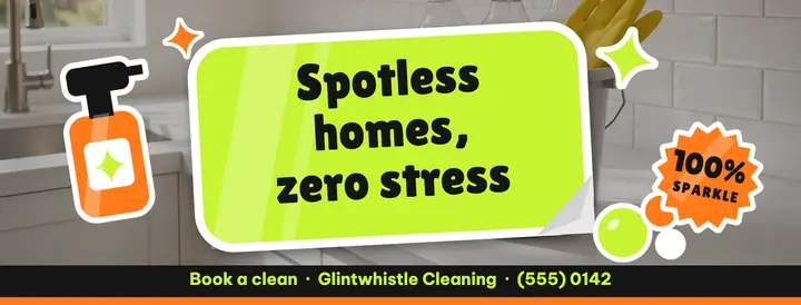 Glintwhistle home cleaning sticker bomb cover: home cleaning facebook cover template