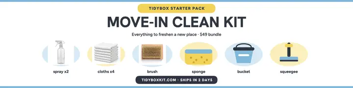 Tidybox Move-In cleaning starter pack banner template