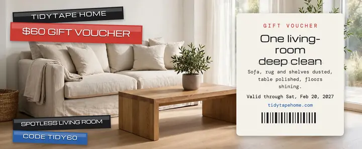 Tidytape Home cleaning gift voucher template