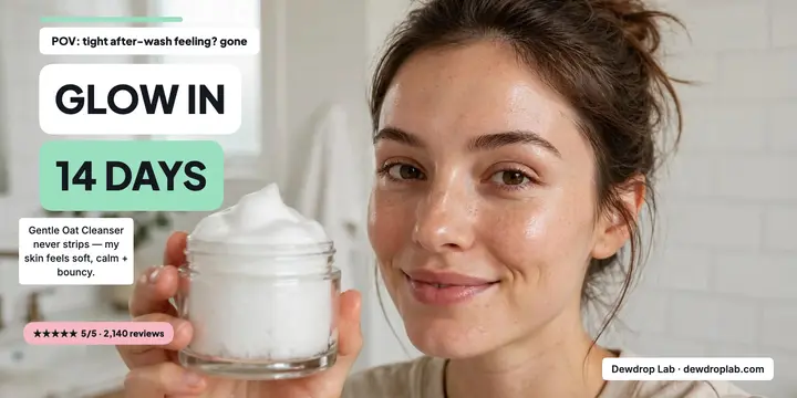 Dewdrop cleanser UGC review post: cleanser review post template