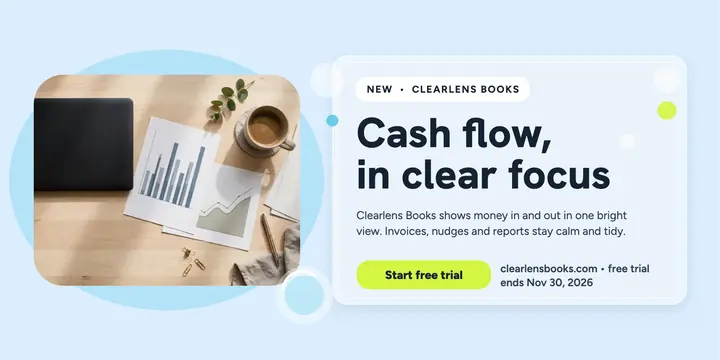 Clearlens Books cash flow launch post template