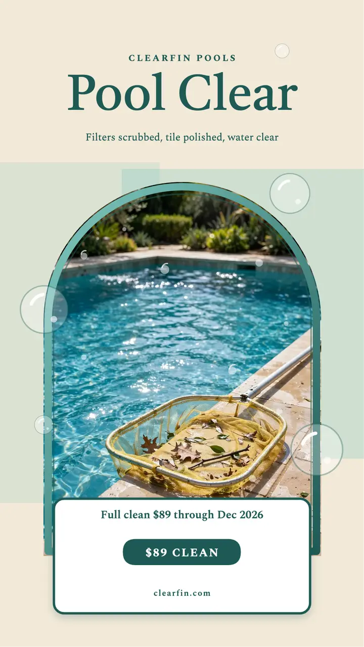 Clearfin pool cleaning promo story template
