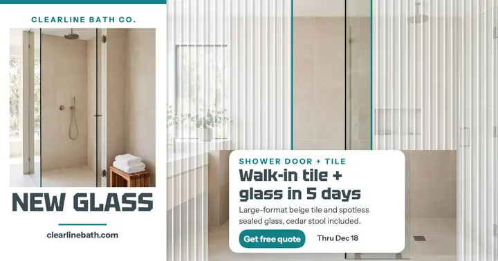 Clearline Bath shower glass Facebook post template