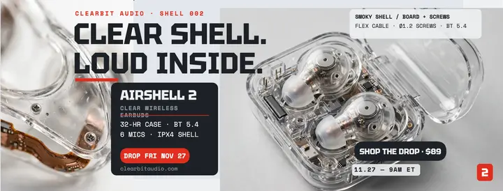Clearbit Audio Airshell 2 drop cover template