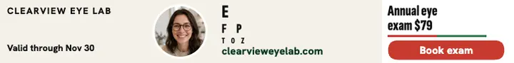 Clearview annual eye exam leaderboard: eye exam ad template