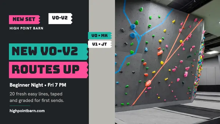 Highpoint Barn beginner routes thumbnail template