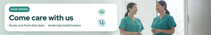 Tendervale Health nurses now hiring LinkedIn page cover template