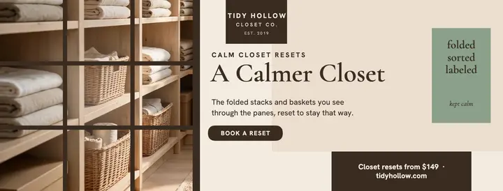 Tidy Hollow calm closet reset cover template