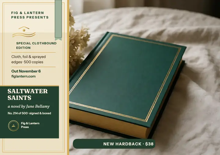 Saltwater Saints clothbound launch certificate: book launch certificate template