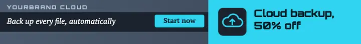 Cloud backup leaderboard ad template
