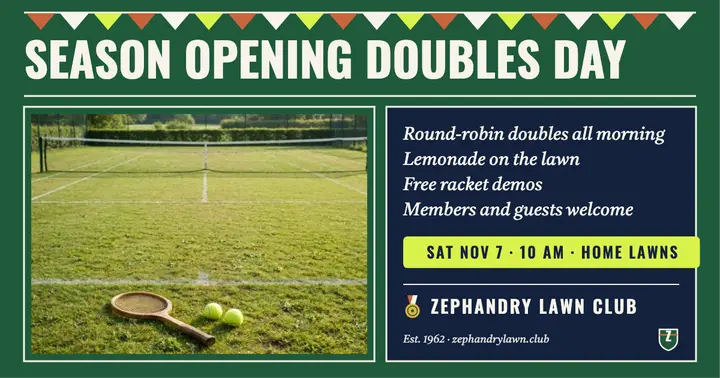 Zephandry season opening doubles day post template