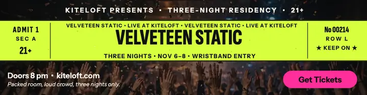 Velveteen Static residency wristband billboard template