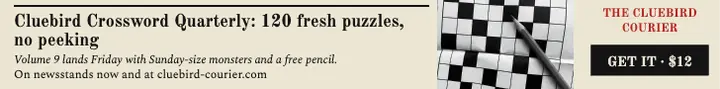 Cluebird Crossword Quarterly leaderboard ad template