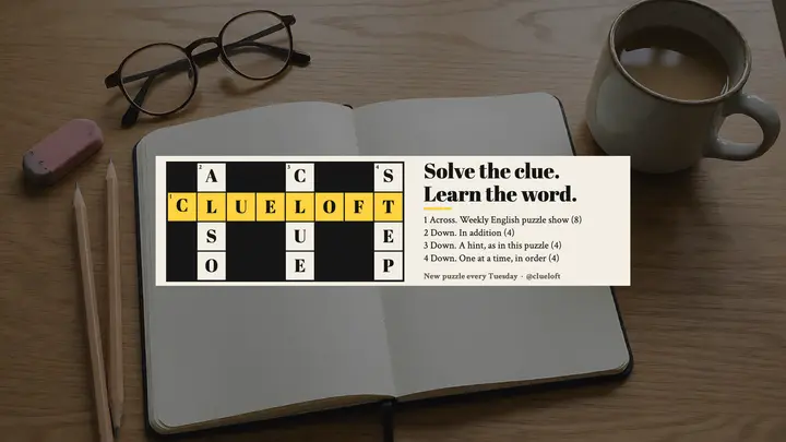 Clueloft crossword YouTube channel banner template