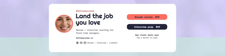 Bellamy Crowe career coach link banner template