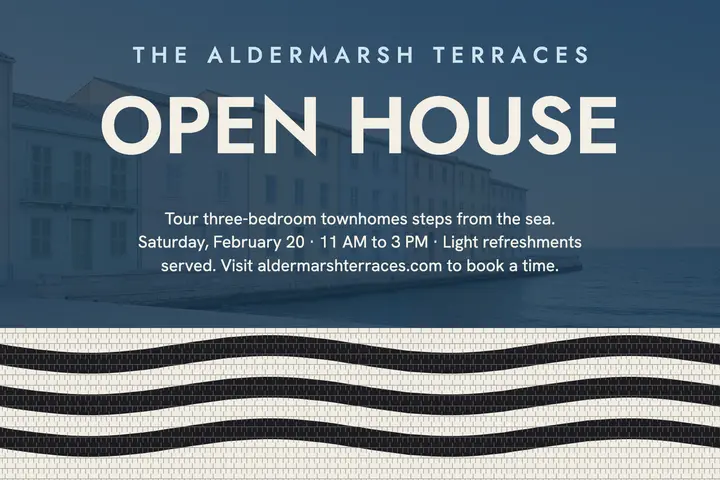 Aldermarsh Terraces open house postcard: open house postcard template