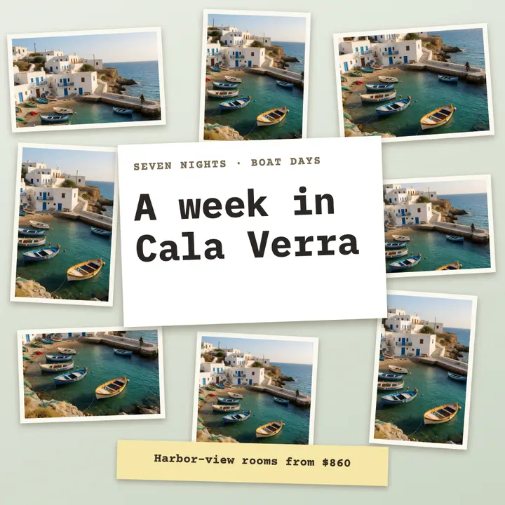 Cala Verra coastal week photo joiner post template