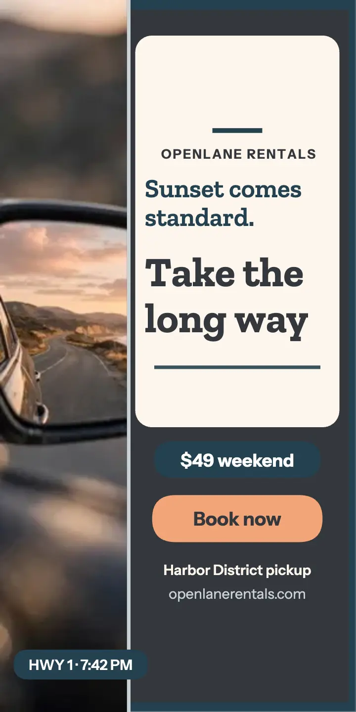 Openlane coastal rental mirror ad template