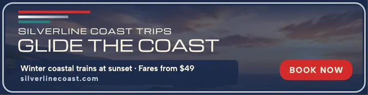 Silverline Coast train getaway billboard template
