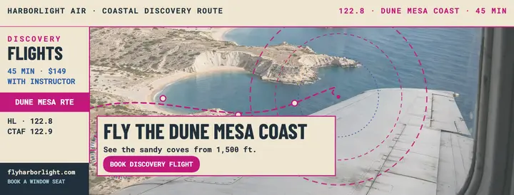 Harborlight coastal discovery flight cover template